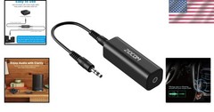 Plug and Play Ground Loop Noise Filter with 3.5mm Aux Cable for Superior Sound
