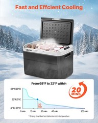 VEVOR 12V Car Refrigerator Portable Freezer 52.8QT Electric Cooler for Camping