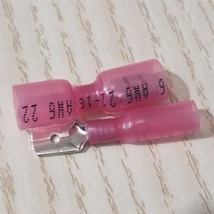Female Male Red Waterproof Spade Connectors Heat Shrink 16-22 AWG Wire Terminals