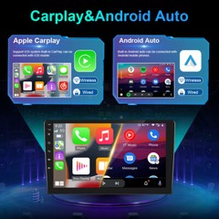 10″ Android 15 Double 2Din Car Stereo CarPlay Auto Radio GPS Navi WiFi BT 2+64GB