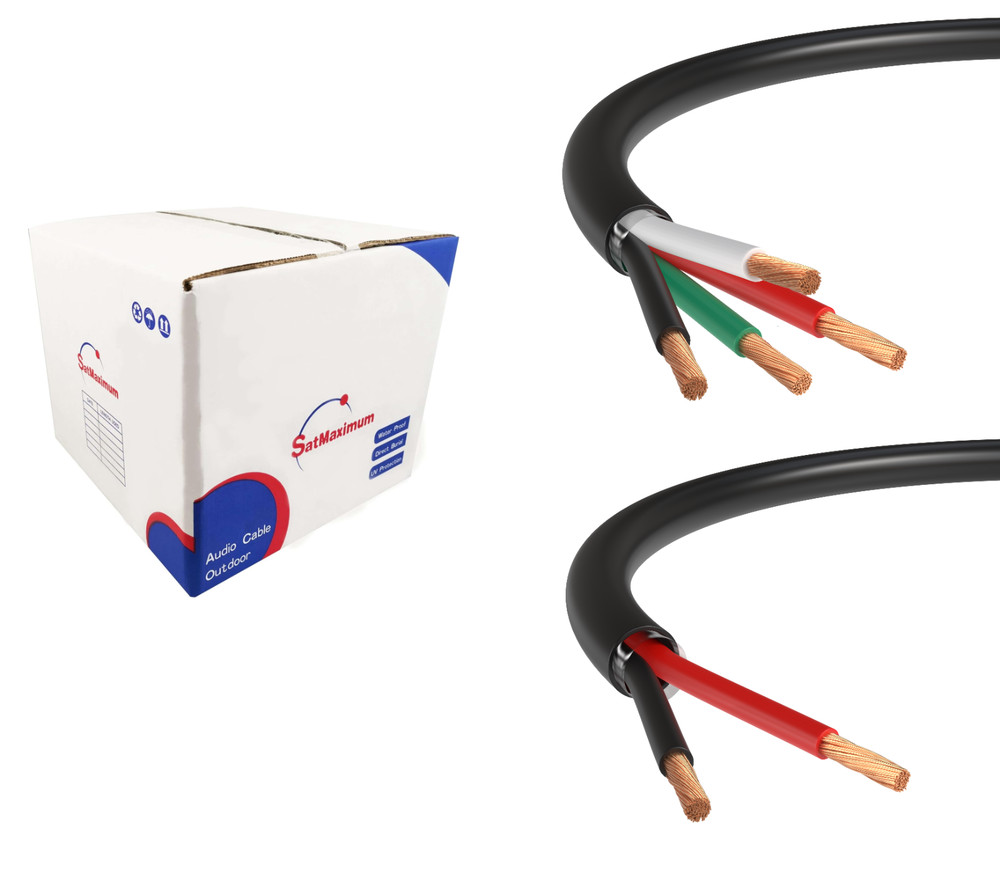 Outdoor Speaker Wire Direct Burial Audio Cable UV Resistant 100 250ft 500ft Lot