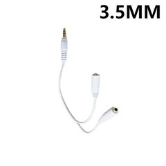 3.5mm AUX Audio Mic Splitter 1 Male to 2 Female Gold Plated Headphone Cable
