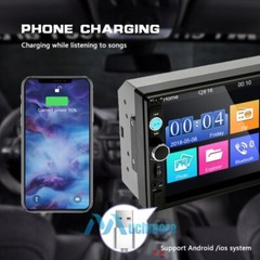 7″ Double 2Din Touch Screen Car Stereo Radio For Apple Carplay Android Auto+Cam