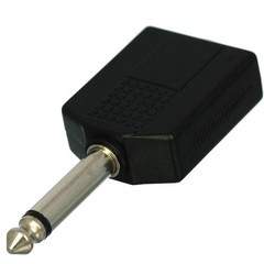 6.35Mm 1/4 Inch Mono Male to 2 Female Splitter Adapter – 1/4 TS Male to Dual TS