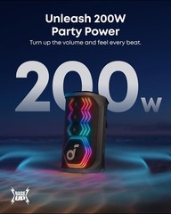 soundcore Rave 3S AI Party Speaker with 2 Wireless Microphones, 200W Sound