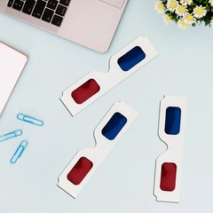 3D Paper Glasses for Movies and TV – Blue Red Anaglyph Cardboard Glasses