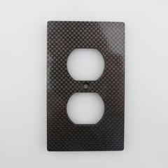 117*70 Carbon Fiber Power outlets cover wall plate, Duplex Receptacle face plate