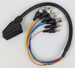 SCART zu BNC Breakout Adapter Kabel RGB / RGBS für SONY PVM / BVM Monitor CSYNC
