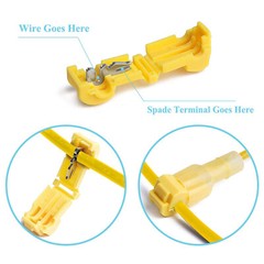 240/60pcs T-Taps Wire Connectors Quick Splice Terminals Insulated Crimp Cable