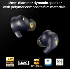 TOZO Golden X1 Galaxy Blue/Black Earbuds OrigX Pro, LDAC & Hi-Res Audio Wireless