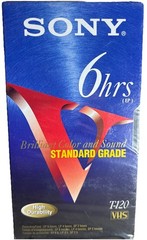 Sony T120 Standard Grade 6 Hr VHS Video Tape “Brilliant”SEALED—SHIPS IN 24 HOURS