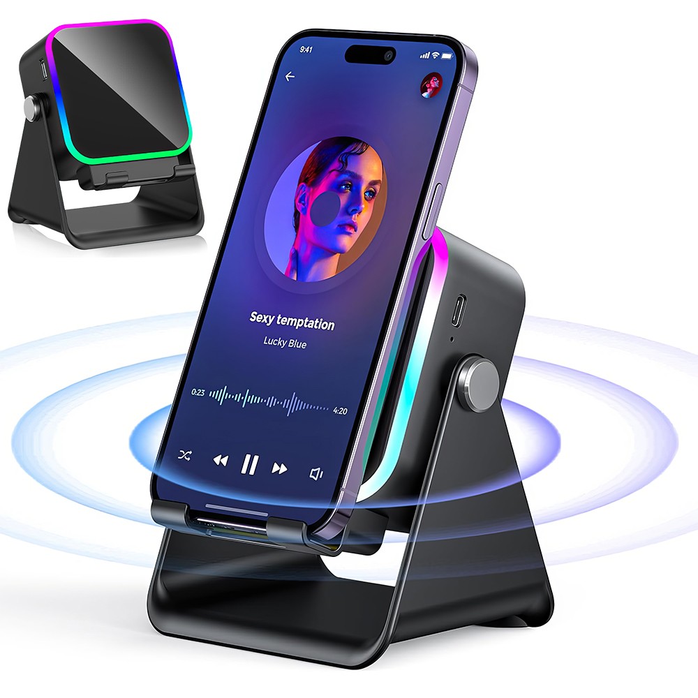 NEW Wireless Induction Speaker 5-in-1 Bluetooth Speaker With Phone Stand Holder
