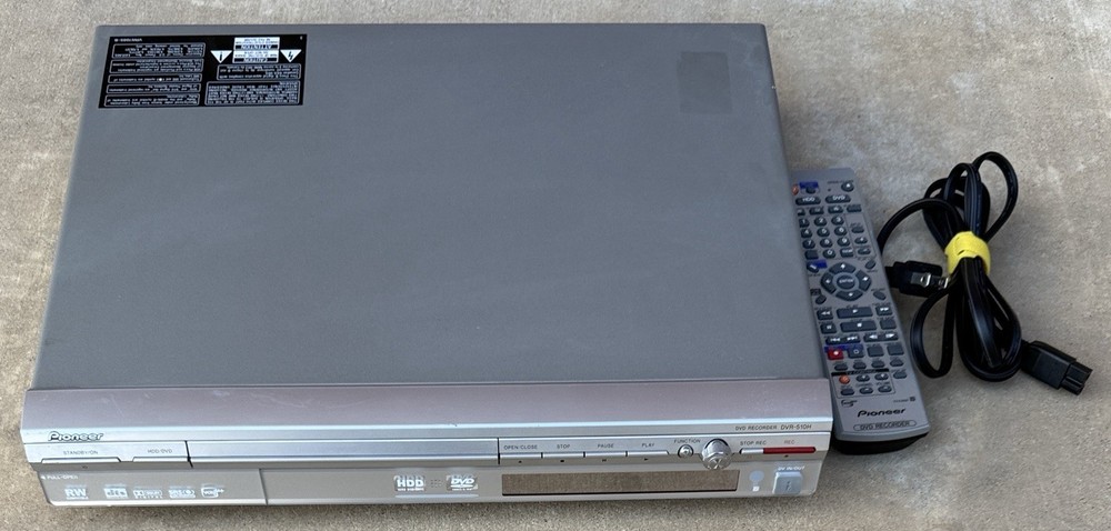 PIONEER DVR-510H-S DVD RECORDER 80GB HDD HARD DRIVE Tested Works! With Remote!