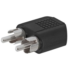 3.5mm Jack to 2 RCA Plug Splitter Dual RCA to AUX Mono Adapter Connector Doubler
