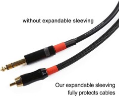 50 FT 3/4″ Black Blue Expandable Wire Sleeving Sheathing Braided Loom Tubing US