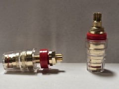 (5 Pairs) High Quality Gold plated 4mm Banana Jack Binding Post Tube Amp speaker