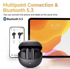 QCY HT10 Bluetooth In-Ear Earbuds ANC Multipoint Black/White/Blue