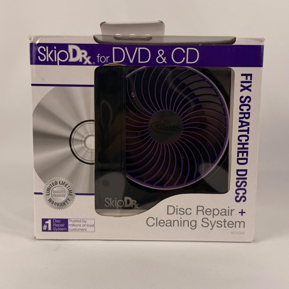 SkipDr DVD & CD Motorized Disc Repair System (Digital Innovations) ~ New In Box
