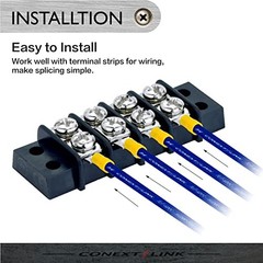 Conext Link STV-8B100 Vinyl Spade Terminal 100 Pack (#8 Stud, Blue 16-14 Gauge)