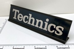 Technics Desk Sign – Custom Made Silver Aluminum