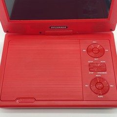 Sylvania SDVD9020C Red Portable DVD Player Swivel Screen With Remote