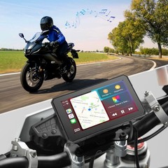 7″ Wireless CarPlay Android Auto Portable Screen Waterproof Motorcycle Navigator