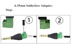 “6.35mm TRS Audio Screw Terminal Block Adapter – 3 Pin Female Connector, 5 Pack”