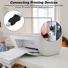 2 Pcs 2.0 A Female to USB B Male Printer Converter – USB A to B Adapter – AF/…