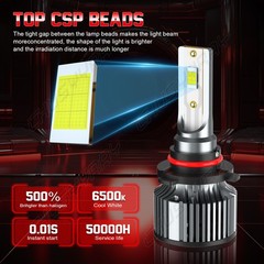 For GMC Sierra 2500HD 3500HD 2015 LED Headlight High/Low Beam Bulbs White 6500K