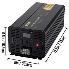 VEVOR Pure Sine Wave Inverter Power Inverter 5000W DC12V to AC120V Inverter LCD