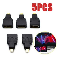 5x Micro HDMI Type D Male To HDMI A Female Cable Adapter Converter Connector
