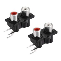 Brand New 2PCS RCA Female Socket Panel Mount Connector for Left & Right Audio