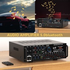 2000W Power Amplifier Bluetooth 5.0 USB FM Karaoke Home Car Stereo with Remote
