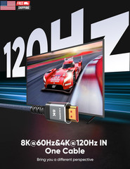 10K 8K HDMI 2.1 Cable 2-Pack 6.6FT, Certified 48Gbps Ultra High Speed Slim HDMI