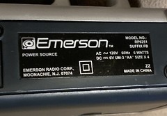 Vintage Emerson Portable AM/FM Weather Band Radio AC or Battery #RP6251 *TESTED