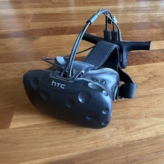 HTC Vive VR Headset Kit w/ 2 Controllers & 2 Base Stations, Black