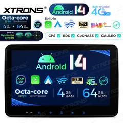 2 Din Android 14 DVD Player 10.1″ Car Stereo 4G LTE 4GB RAM 64GB ROM GPS BT 5.0