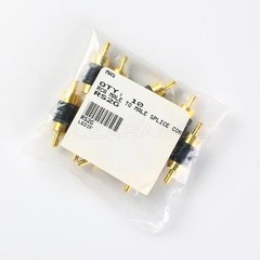 10pcs Straight AV RCA Audio Video Male to Male Coupler Adapter Connector changer