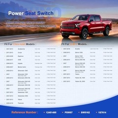 Upgraded Silverado/Sierra/Avalanche 6-Way Driver Seat Adjustment Switch