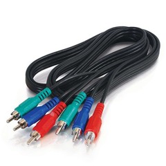 3FT RGB Component Video Cables – 3 RCA Red Green Blue Coaxial for HDTV/DV