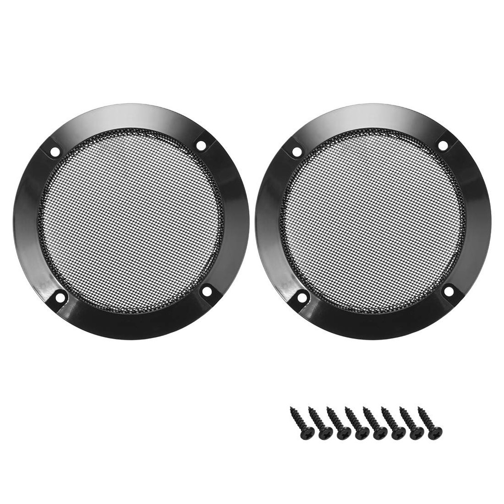 uxcell 2pcs 2″ Speaker Grill Mesh Decorative Circle Woofer Guard Black