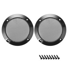 uxcell 2pcs 2″ Speaker Grill Mesh Decorative Circle Woofer Guard Black