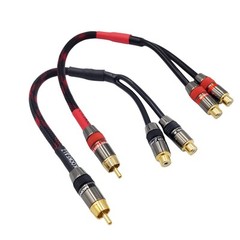 2 Pack RCA Splitter Subwoofer Stereo Audio Video Cable 1 Male to 2 Female…