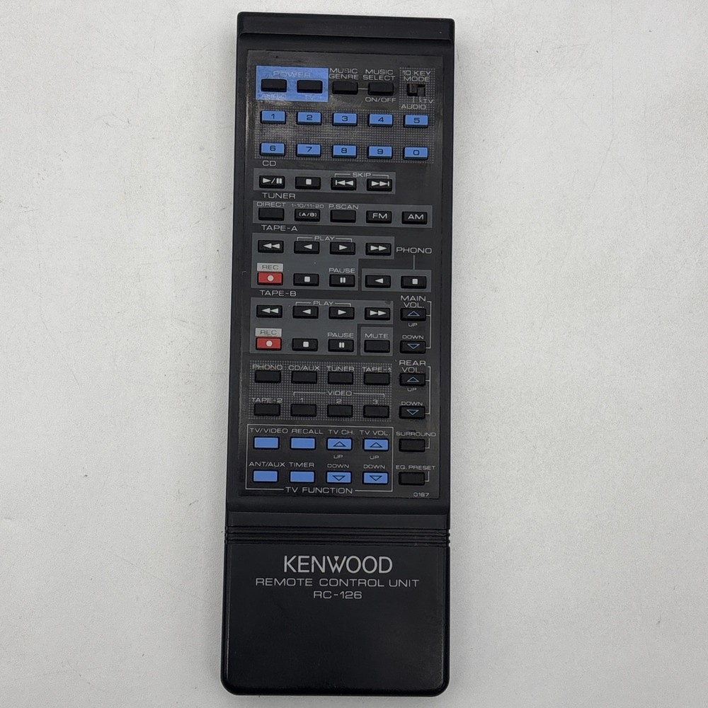 Original OEM Kenwood Remote Control RC-126 For Stereo Receiver Corroded Works￼