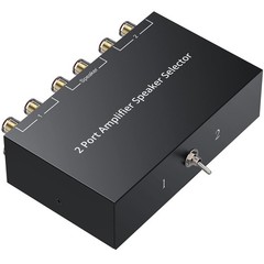 2-Way Speaker Switcher Selector Box, 1-In-2-Out Amplifier A/B Switch, No Power N