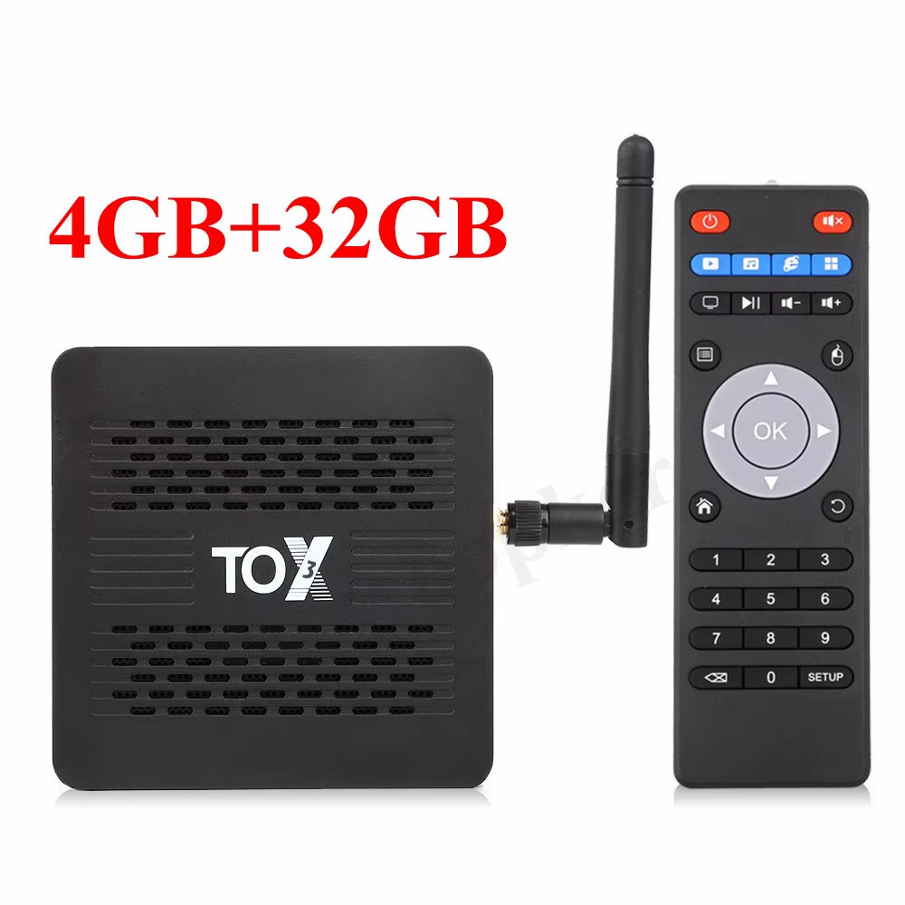 TOX3 Smart TV Box Android 11.0 4GB 32GB Amlogic S905X4 4K Media Player Wifi 1000