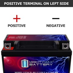 Mighty Max YTX6.5L-BS 12V 6.5AH Battery Compatible with Electric motorcycle