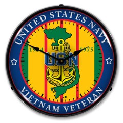 Navy Vietnam Veteran, Lighted Backlit LED Wall Clock