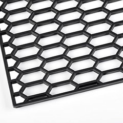 47″x16″ ABS Plastic Universal Car Grill Mesh, 11x30mm Honeycomb Black ABS