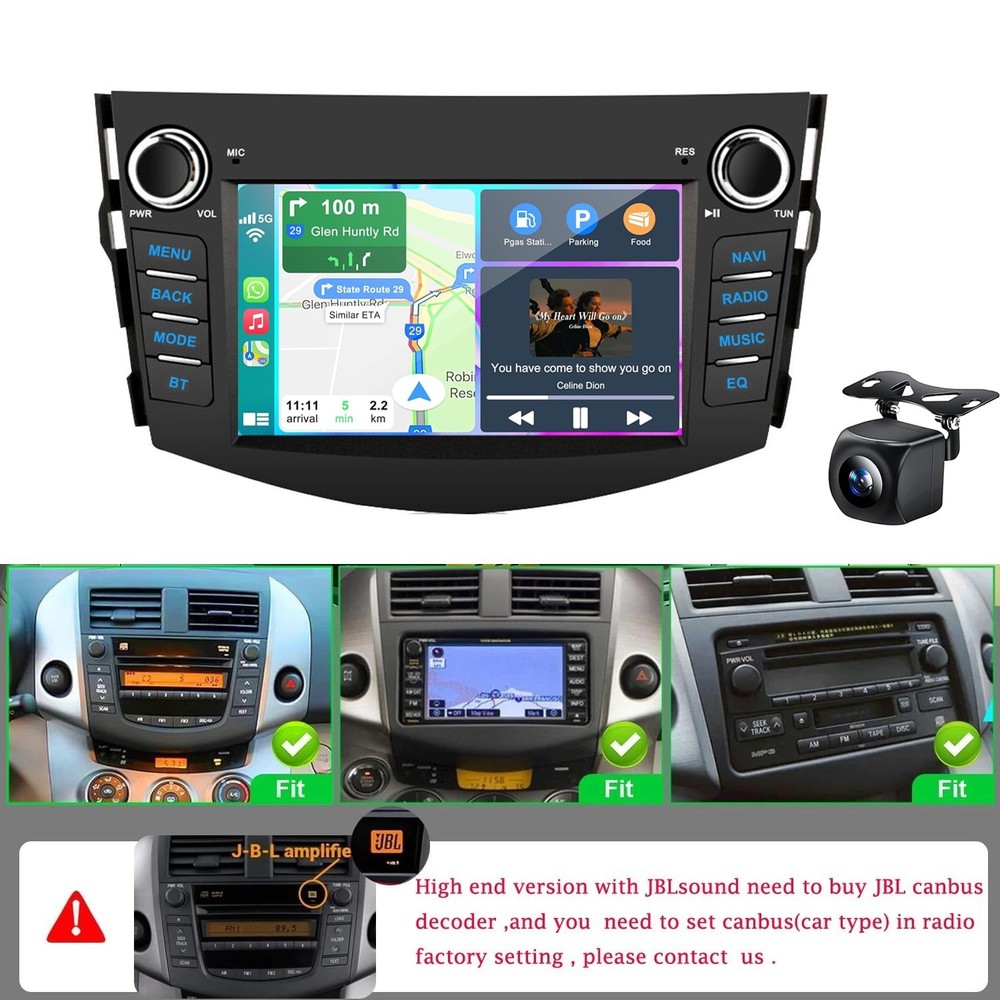 For 2006-2012 Toyota RAV4 Basic Apple Carplay Car Stereo Radio GPS Navigation